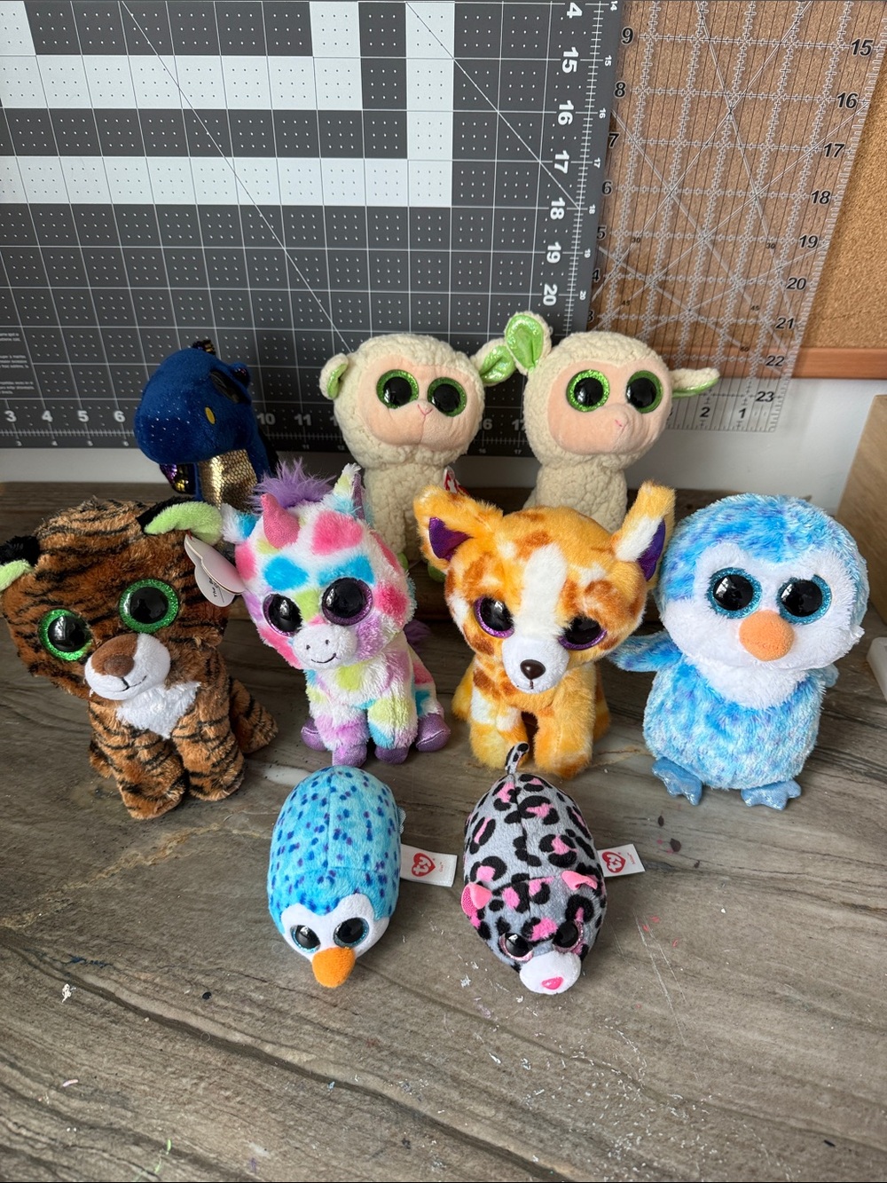 Ty Plush Assorted Small Pets - Blue, Orange, Multicolor, Brown, Pink